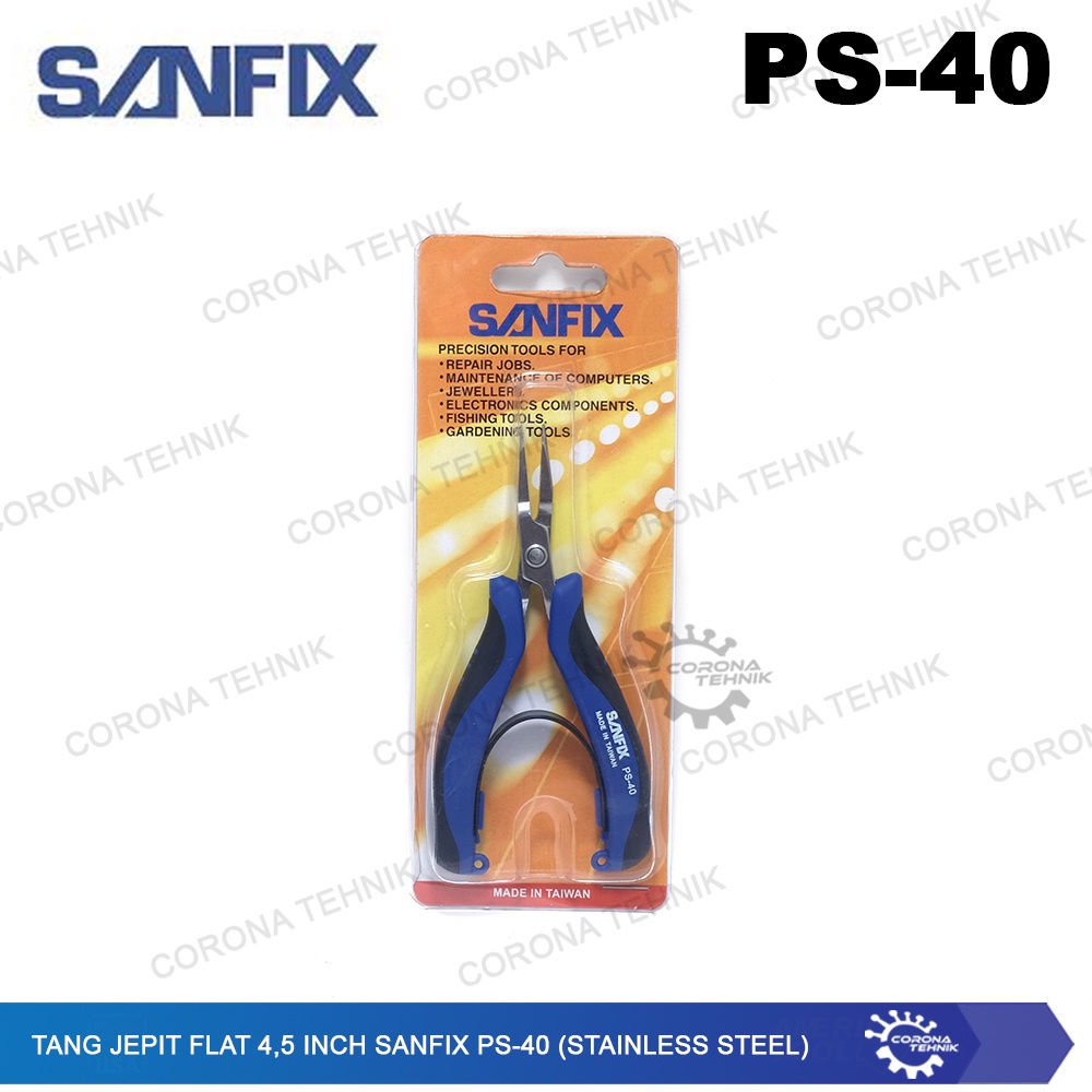 PS-40 - Tang Jepit Flat Stainless Steel 4,5 Inch Sanfix