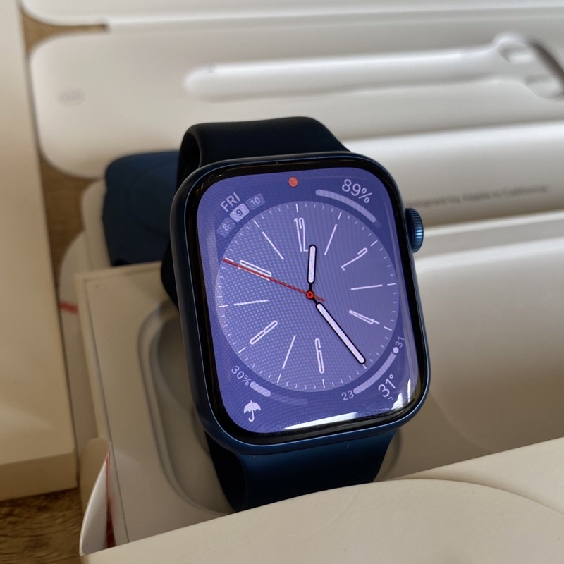 Jual iBox Apple Watch Series 7 45mm Blue Feb 2023 Fullset Original