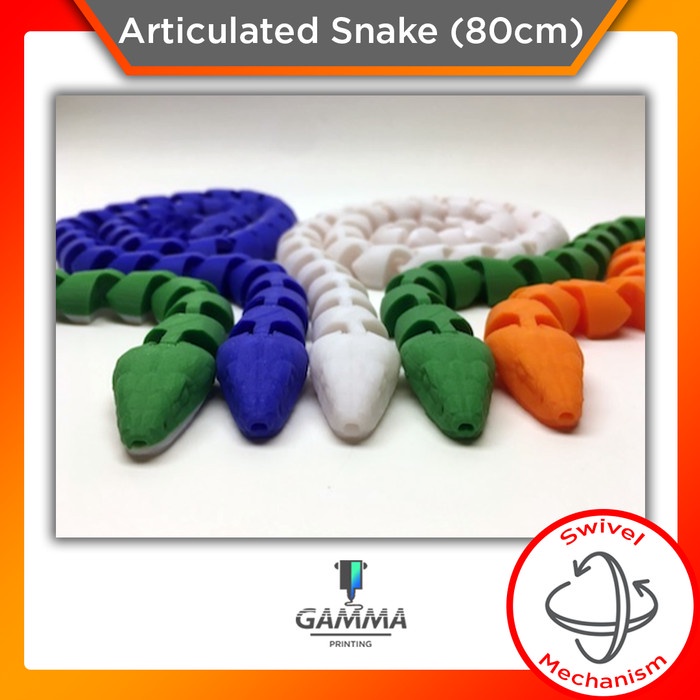 Articulated Snake Toy - Mainan Anak Ular Fleksibel 80cm