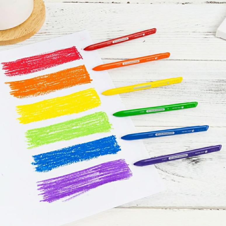 

Hot - Krayon Plastic Deli 24 Warna Cerah Bentuk Segitiga Ergonomis ~