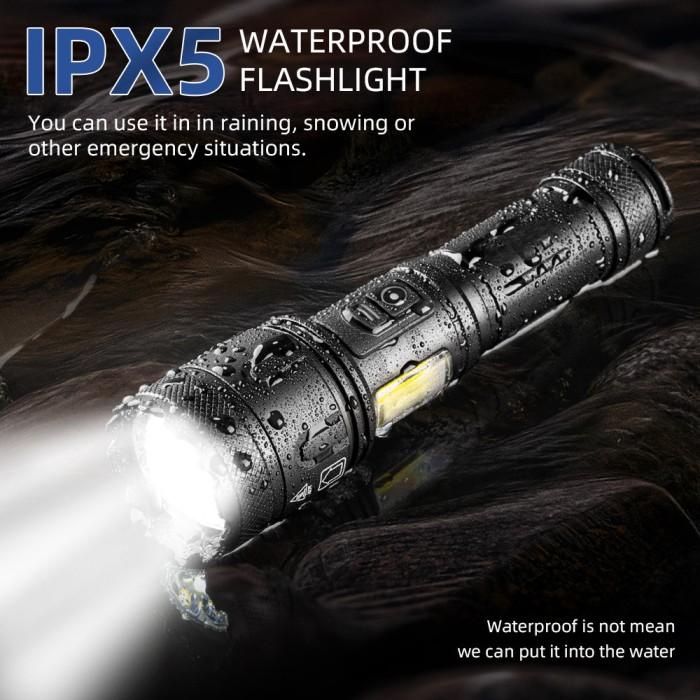 Senter SWAT LED / Senter LED XHP-160 / Senter Cas USB Portable 7 Mode