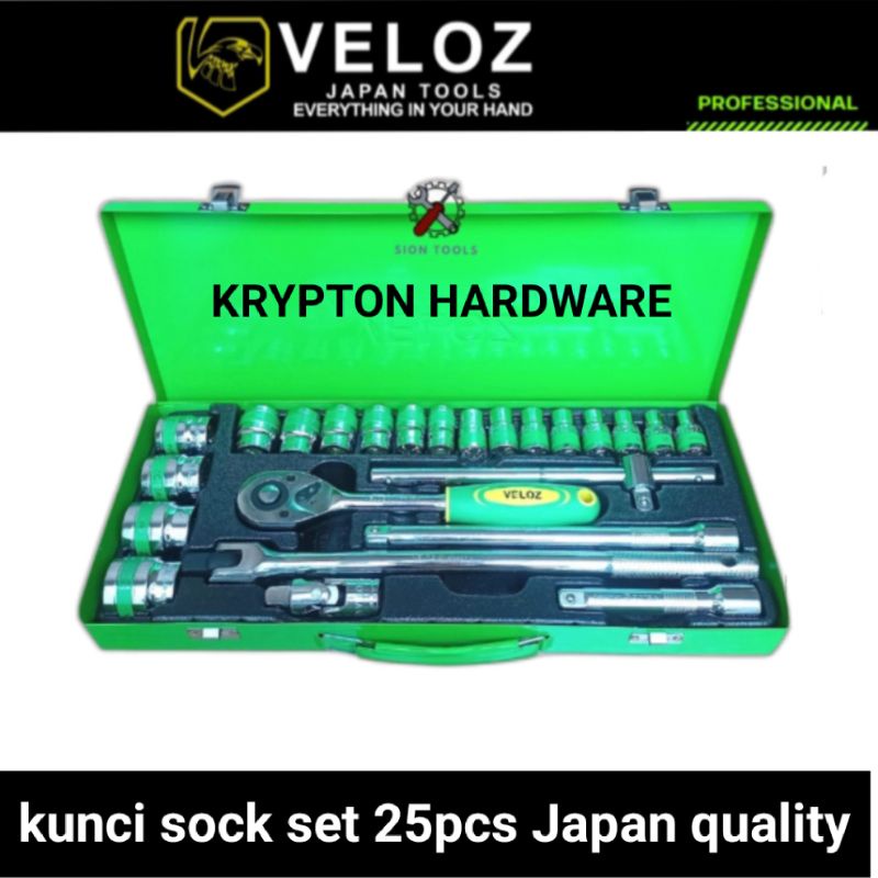 kunci sock set 25pcs heavy duty Veloz Japan quality