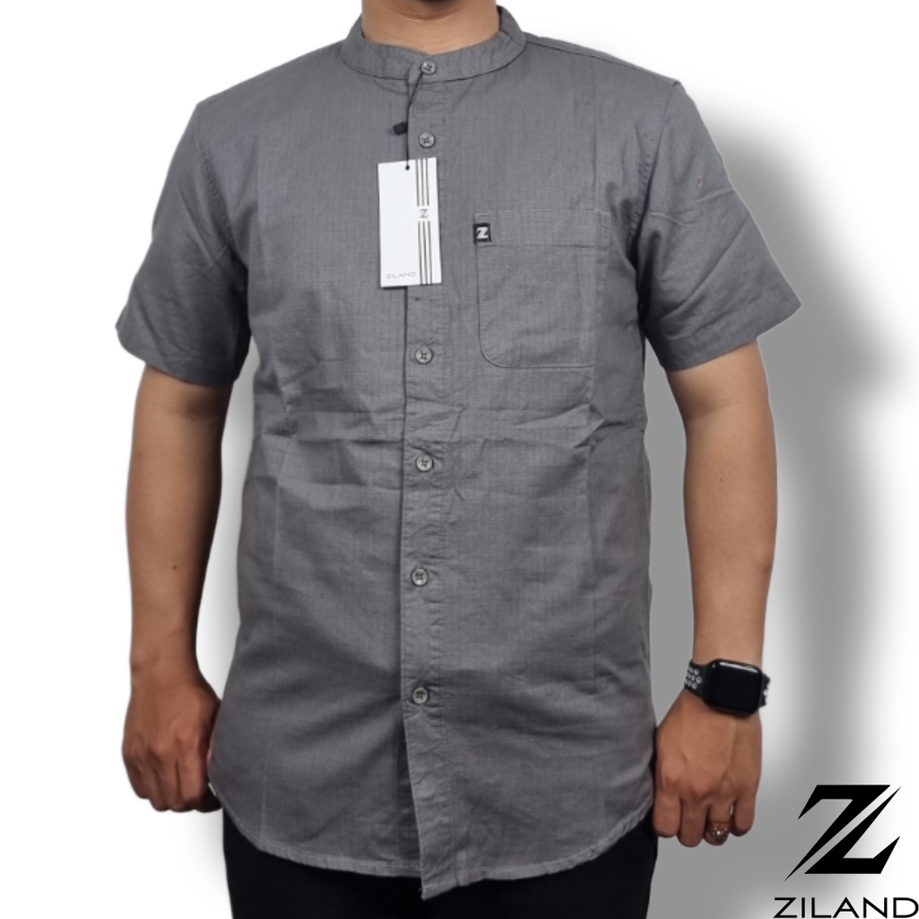 Kemko Dewasa ZILAND New Kemeja Koko Pria Lengan Pendek Polos Katun Sigaret Premium Ada Ukuran Jumbo High Quality