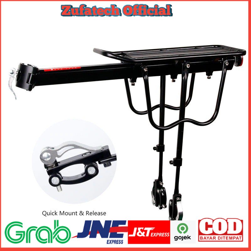 DEEMOUNT Rak Belakang Sepeda Bicycle Luggage Carrier Quick Release - RCK-103 - Black