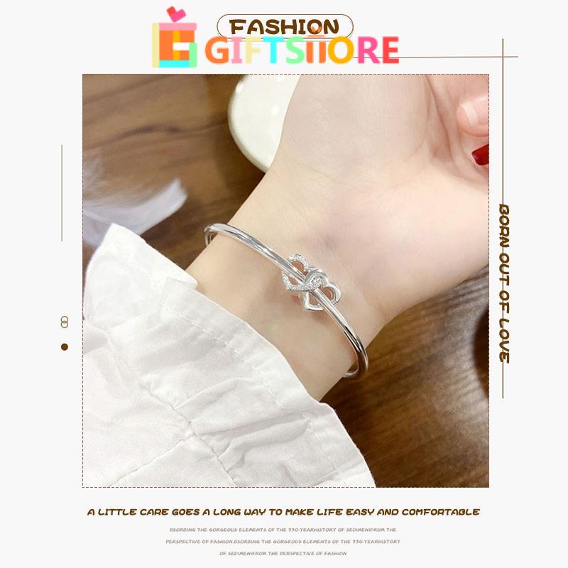 ✨COD Gelang cinta Korea Gelang ganda dorong-tarik disesuaikan desain Aksesoris Fashion Bangle-GS