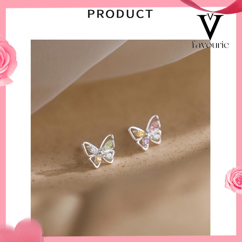 COD925 Anting Kupu-kupu Perak Sterling  Anting Desain Niche Mewah Ringan Musim Panas Wanita  Sederhana-FA