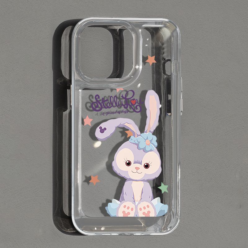 IPHONE Kelinci Lucu Shockproof Soft Phone Case Kompatibel Untuk Iphone11 14 13 12 Pro XS Max X XR 78 6 6S Plus Casing Transparan TPU Cover