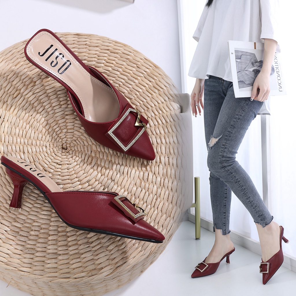 JISO RYONA KERINA-58 Sandal Pesta Wanita Heels 7cm Import