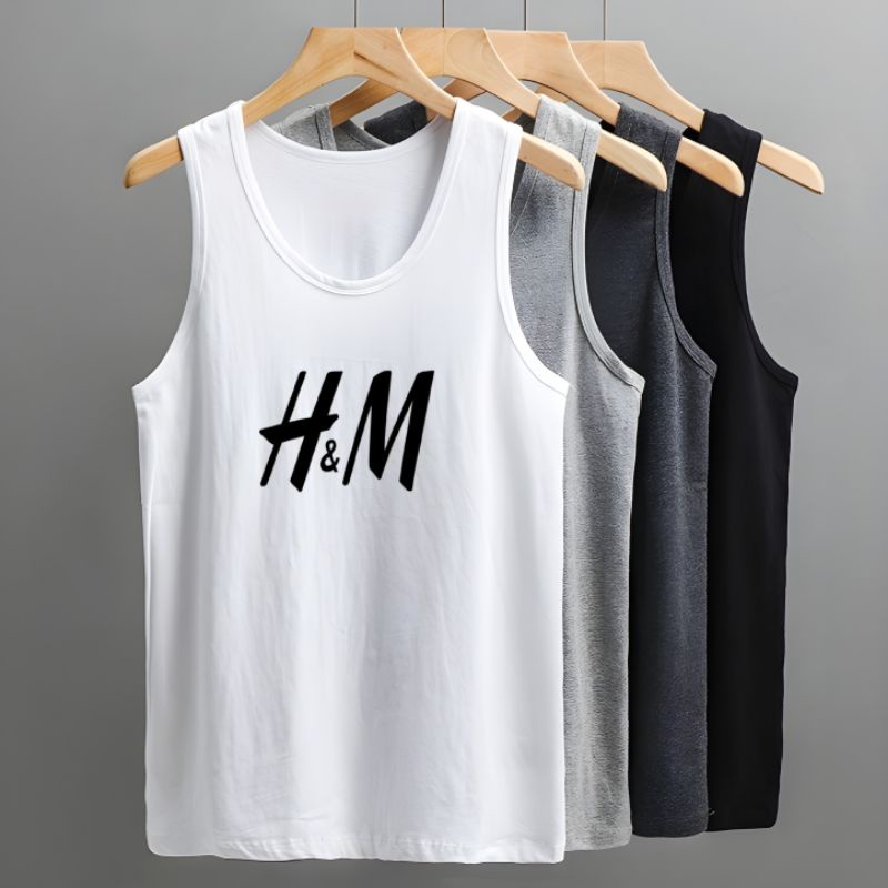 Singlet Pria Dewasa HM Kaos Singlet Pria Cotton Combed Kaos Lekbong Pria-1