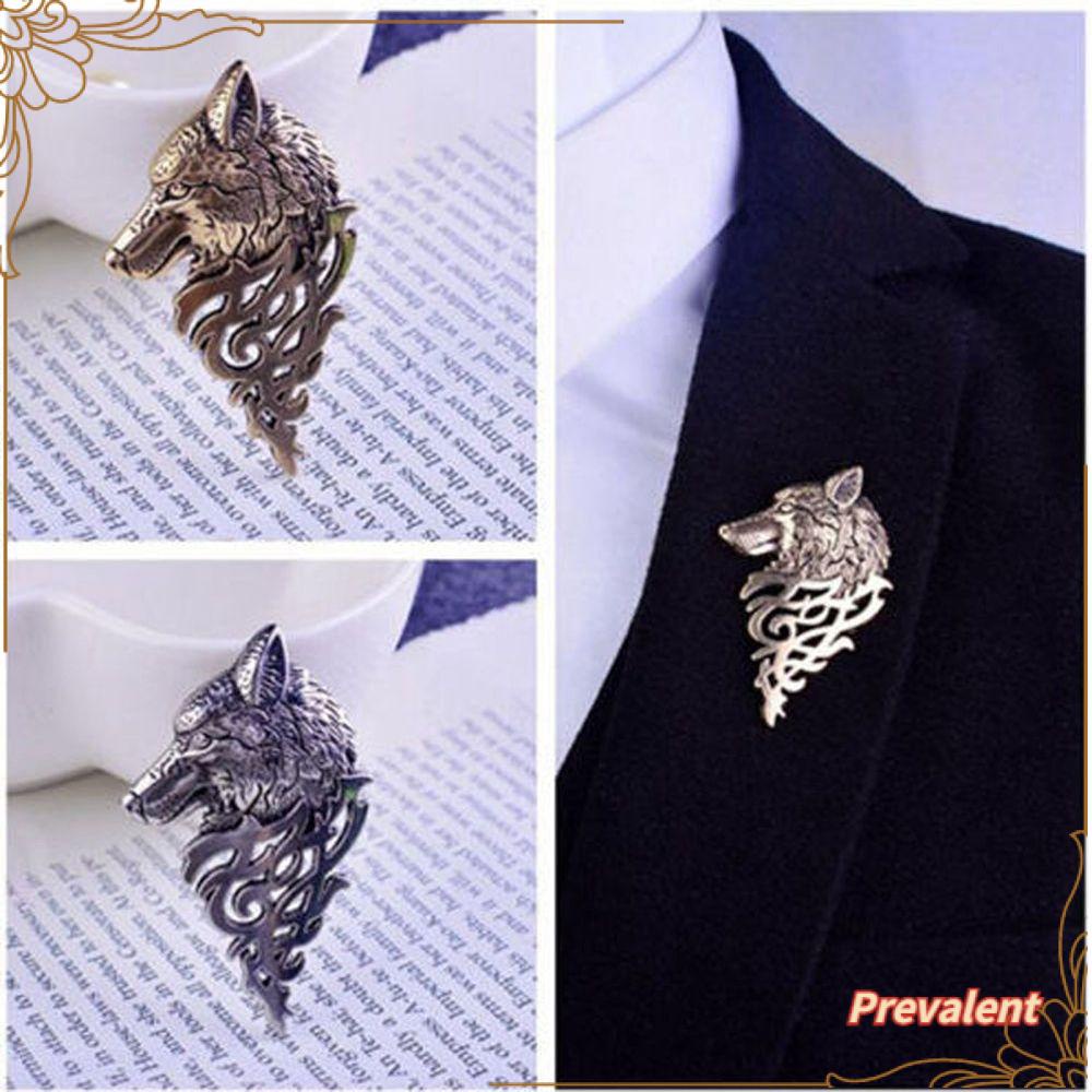 Preva Wolf Bros Baru Pria Vintage Punk Lapel