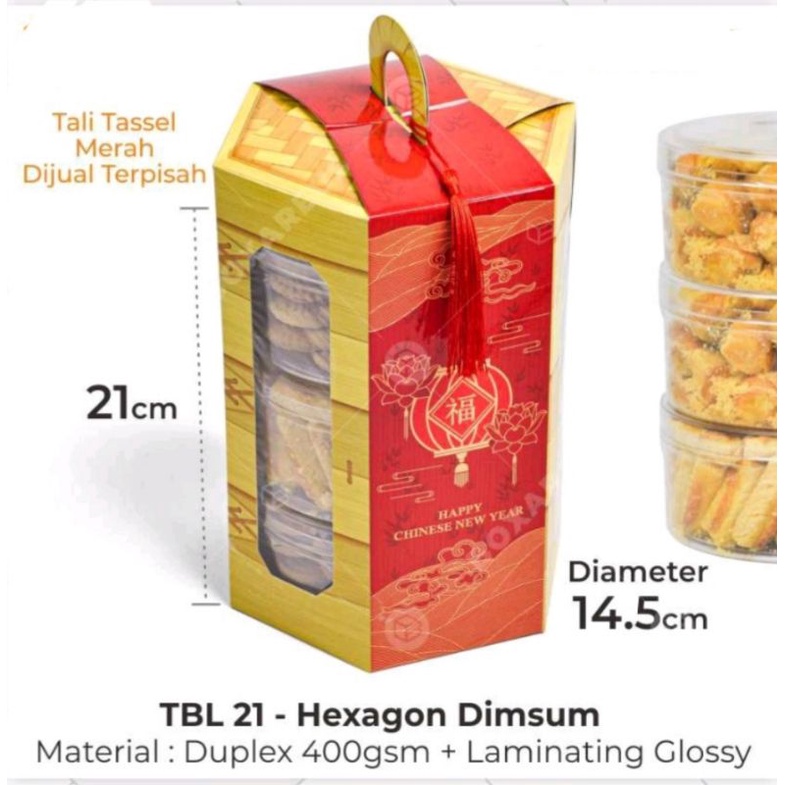 

TBL21 Box Imlek Kotak Hampers Tahun Baru Kemasan Kotak Toples Kue Kering Dus Hampers