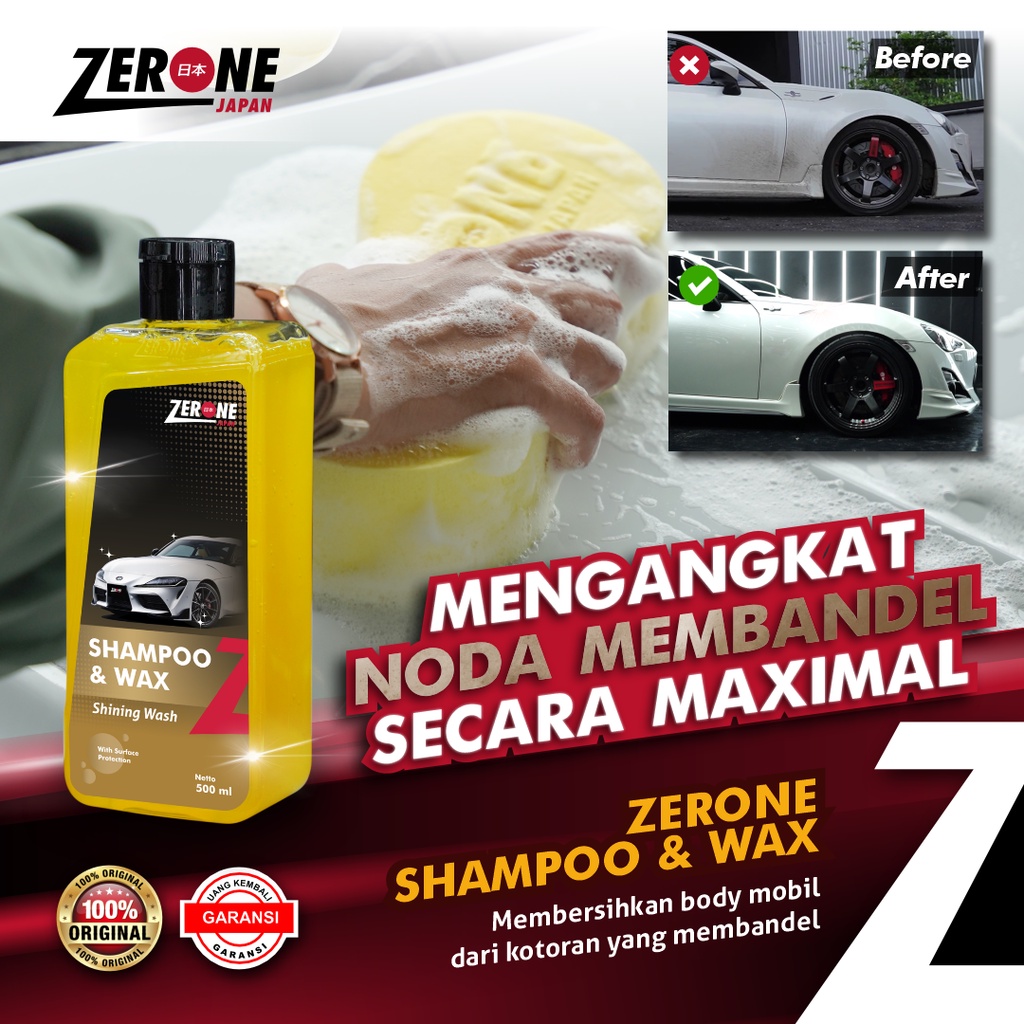 Zerone Car Wash Shampoo Mobil dengan Wax 500 ML