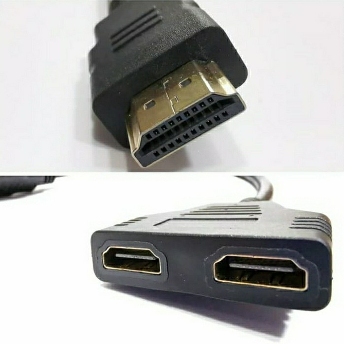HDMI SPLITER 2 PORT KABEL 3D HD 1080P SPLITTER CABANG