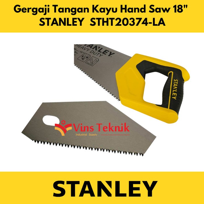 Gergaji Kayu Gergaji Tangan 18Inch Hand Saw Stanley Stht20374-La