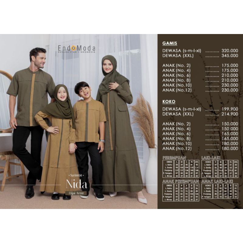 SARIMBIT ENDOMODA NIDA HIJAU ARMY