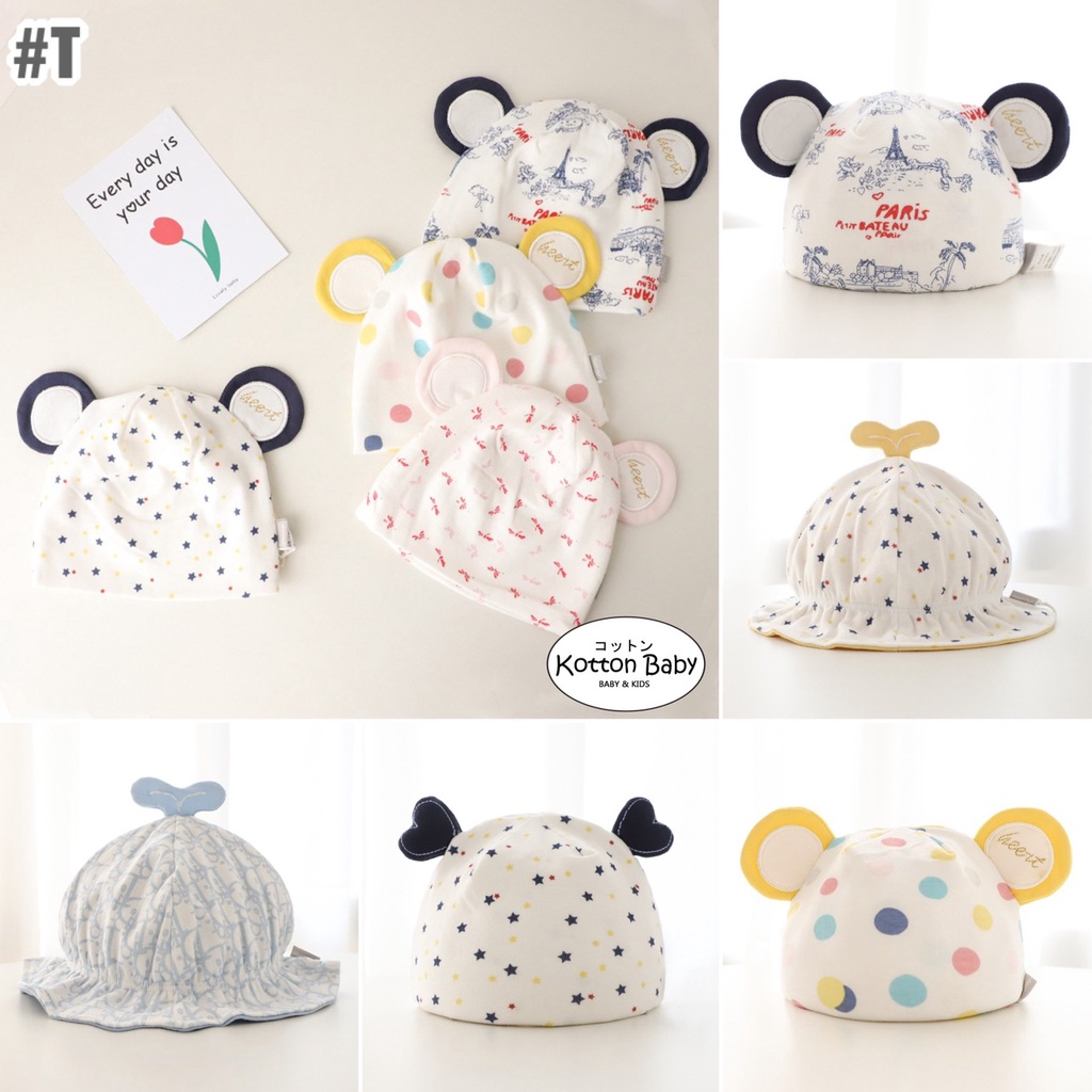 0-3 bln || Topi Bayi Newborn Kupluk Karakter Lucu Emen Anak Impor NMD Catalog T