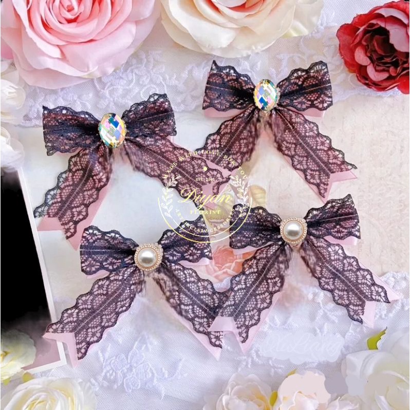 korean ribbon brooch // jepitan rambut korea