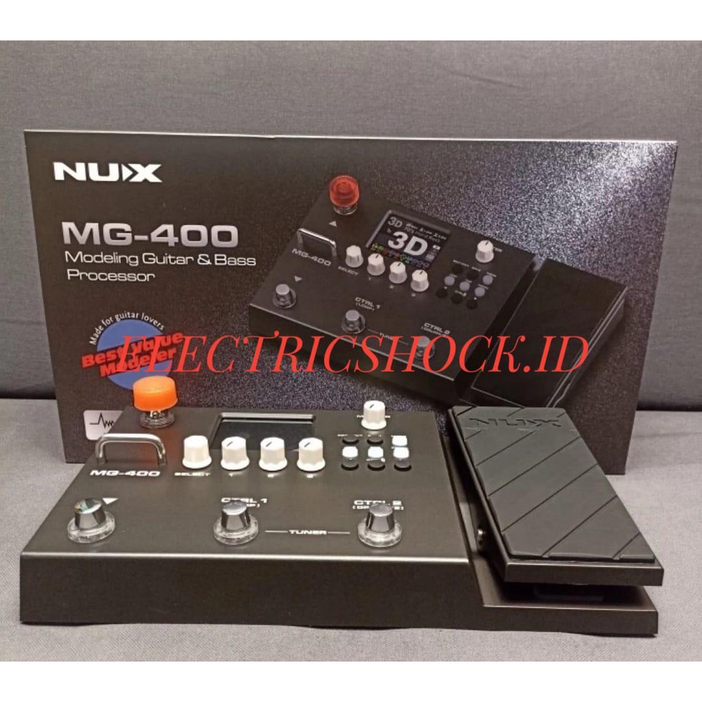 NUX MG 400 / NUX MG400 MODELING GUITAR & BASS PROCESSOR EFEK GITAR ORI