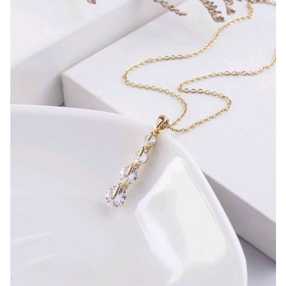 Kalung Nuri Waterdrop Zirkon Artifisial