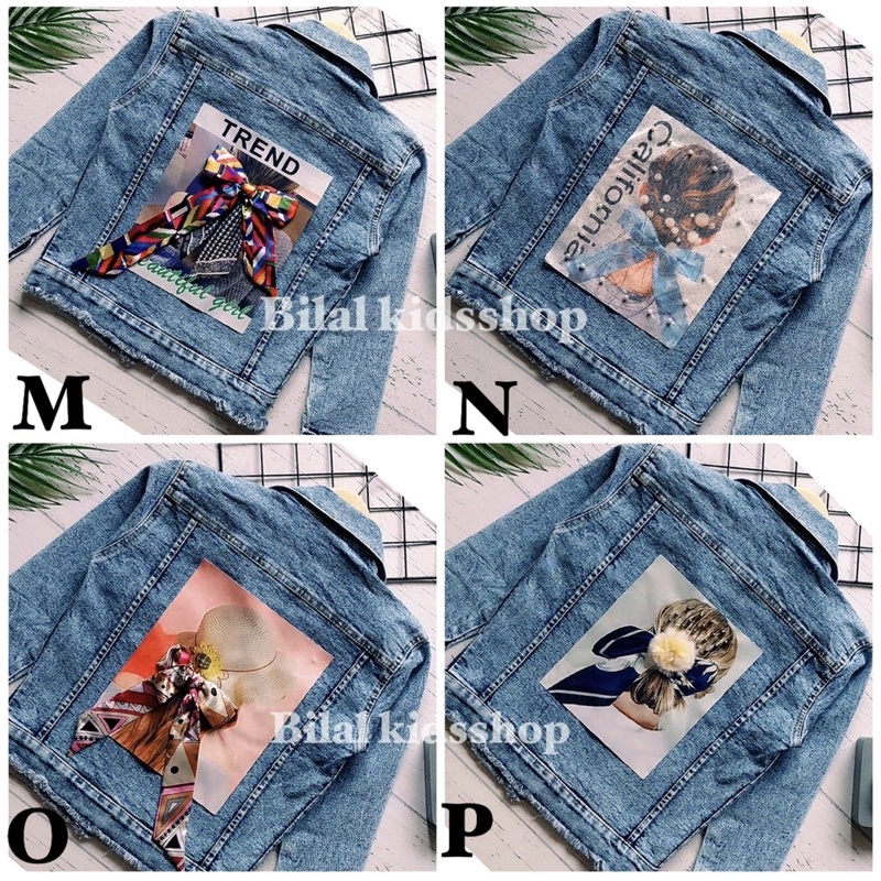 JAKET JEANS ANAK PEREMPUAN MOTIF PITA 1-12th
