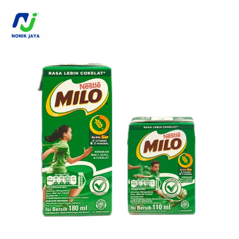 Susu Milo Kotak isi 5 110 ml/180 ml