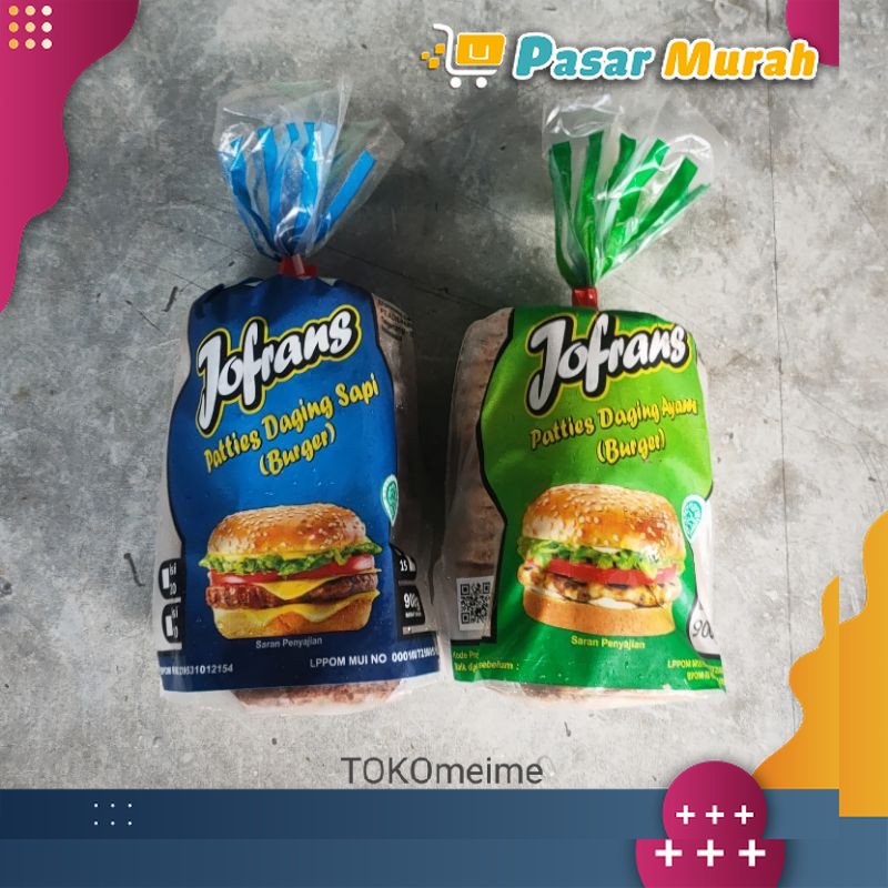 

[NEW PRODUCT] JOFRANS BEEF / CHICKEN PATTY PATTIES 900gr 15pc | PASAR MURAH MEDAN