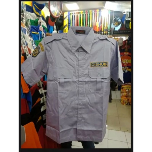 seragam kemeja baju dishub terbaru warna abu abu