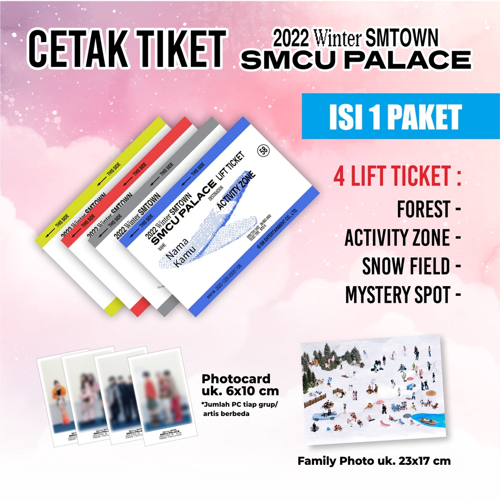 

[Fanmade] BISA COD! - Cetak SMCU PALACE LIFT TIKET 2022 - Untuk Koleksi