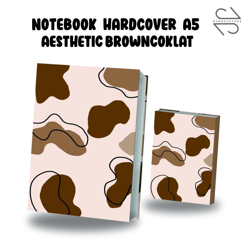 

Notebook Buku Tulis Catatan Aesthetic BROWN COKLAT Hardcover A5 Isi Polos/Garis