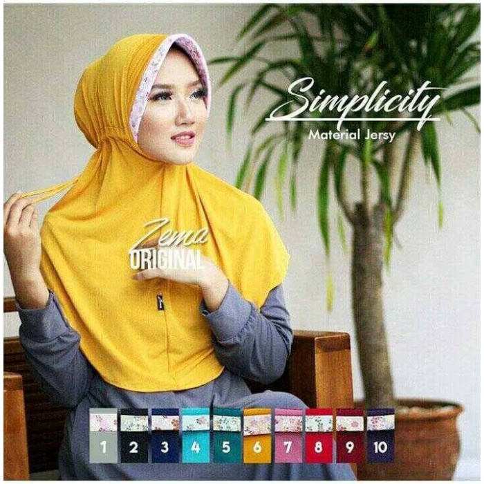 (COD) Jilbab Serut Jersey Jilbab Serut Jokowi Hijab Serut Simplicity Jilbab Motif Hijab Instan Jersey
