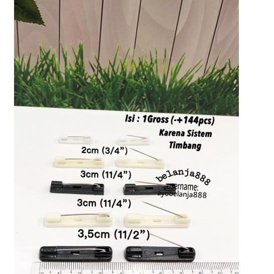 

▌▌▌ Peniti plastik name tag|peniti bahan papan nama -+144pcs