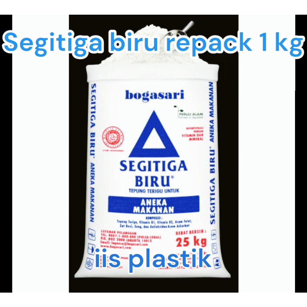 Tepung segitiga biru bogasari repack 1kg