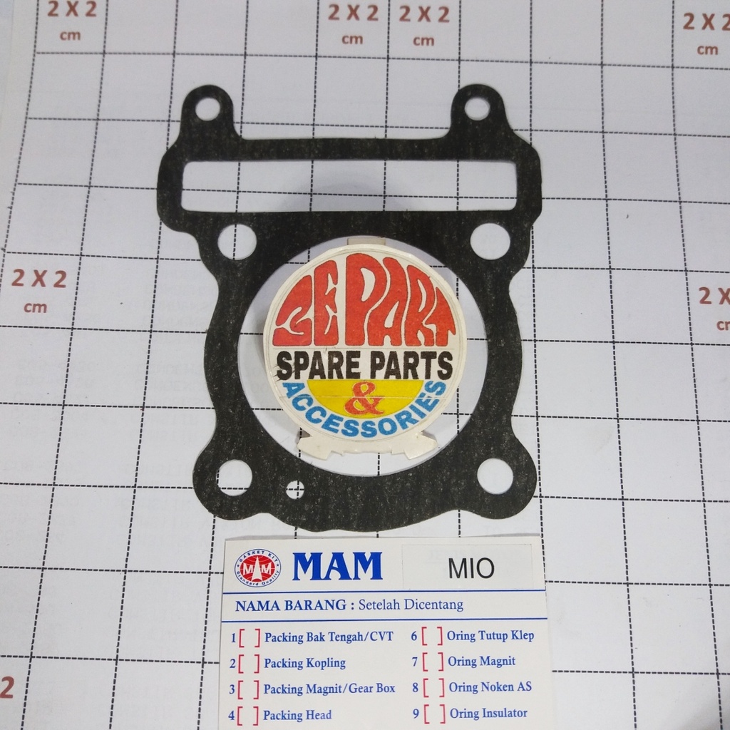 Paking Blok Boring Mio karbu Soul Fino Gasket Perpak Blok Seher Mio Fino Soul