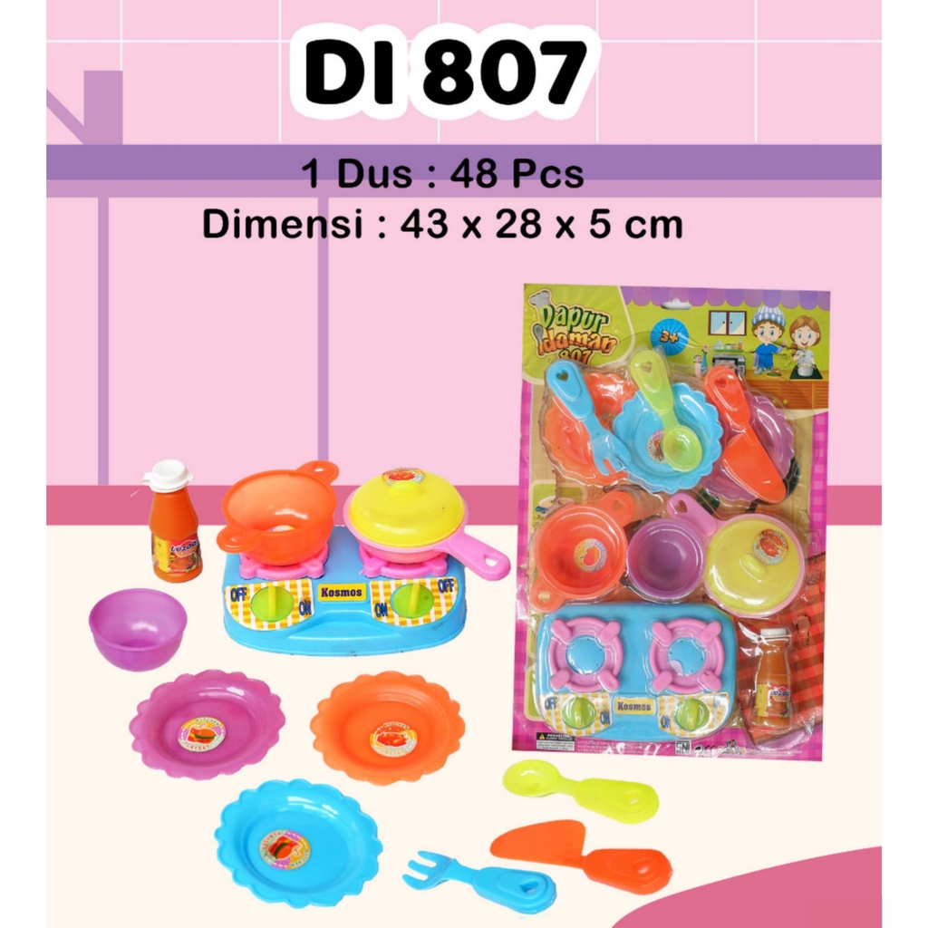 MAINAN KITCHEN SET / PERALATAN DAPUR / MASAK-MASAKAN ANAK SG TOYS DI 807