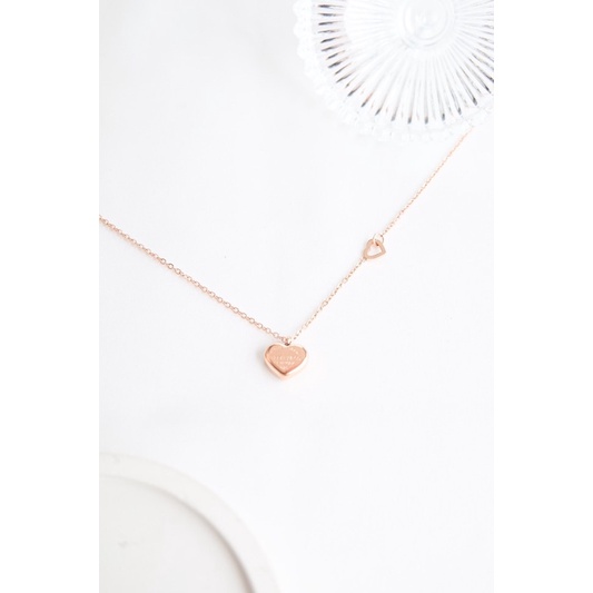 CHIWY.ID | CELOSIA NECKLACE | KALUNG ROSEGOLD | KALUNG STAINLESS ANTI KARAT ANTI HITAM KALUNG LOVE D