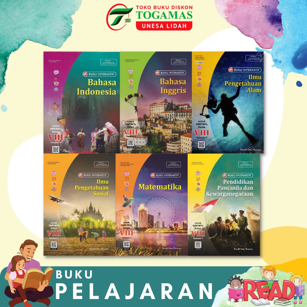 BUKU INTERAKTIF: PR BAHASA INDONESIA / BAHASA INGGRIS / IPA / IPS / MATEMATIKA / PPKN SMP VIII SMT 2