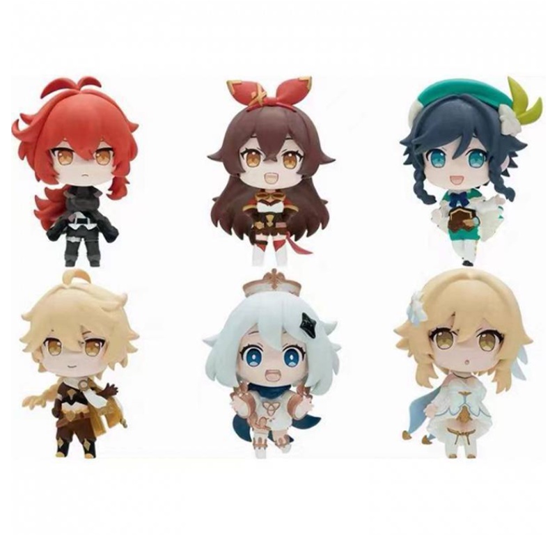 Genshin Impact Figure Pvc Set 6pcs Sentuhan Anime Seru Untuk Rumah Anda