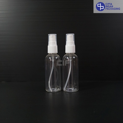 BOTOL PLASTIK 60ML BENING - TUTUP PUMP