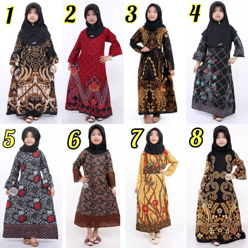 BEST SELLER BAJU BATIK ANAK PEREMPUAN GAMIS BATIK ANAK PEREMPUAN 5-13 TAHUN