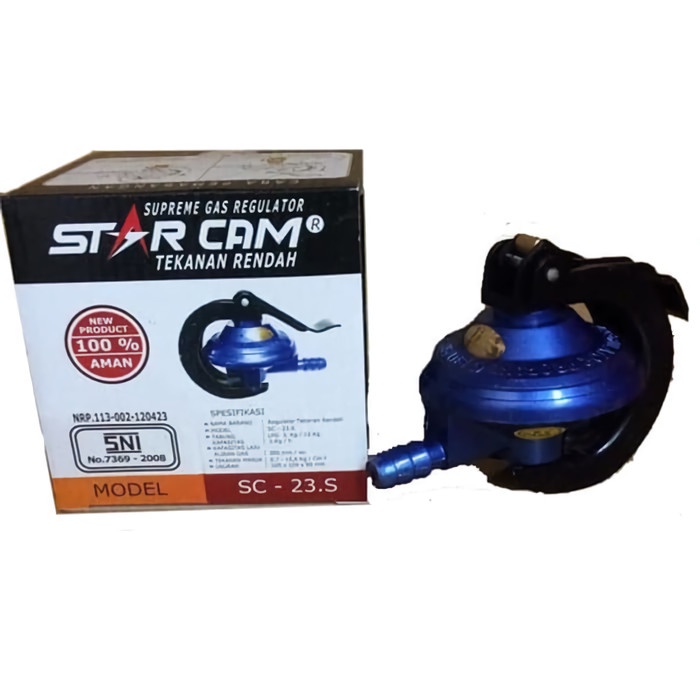 DStore22 REGULATOR KOMPOR GAS / KEPALA GAS LPG STARCAM SC 23 S (Tanpa Meteran) PROMO 1095