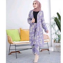 PGMT - ZEZE KIMONO CARDY ONE SET DAILY TIE DYE PAJAMAS RAYON VISCOSE