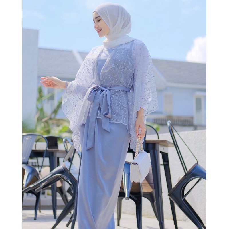 Geneva Set by NAMELIS - Outfit Set Dress Tile Satin untuk Kondangan Pesta Wisuda Bridesmaids Lamaran Seserahan