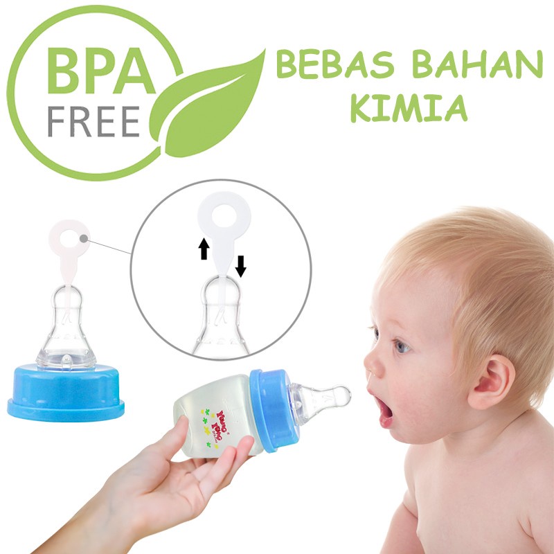 OUNG YOUNG - Botol Susu Bayi 45ml BPA Free | Mini Feeding Bottle - Biru/Hijau/Merah