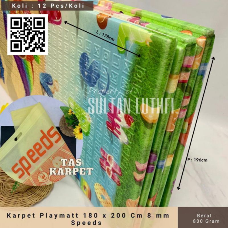 karpet PlayMatt 180x200cm, bolakbalik