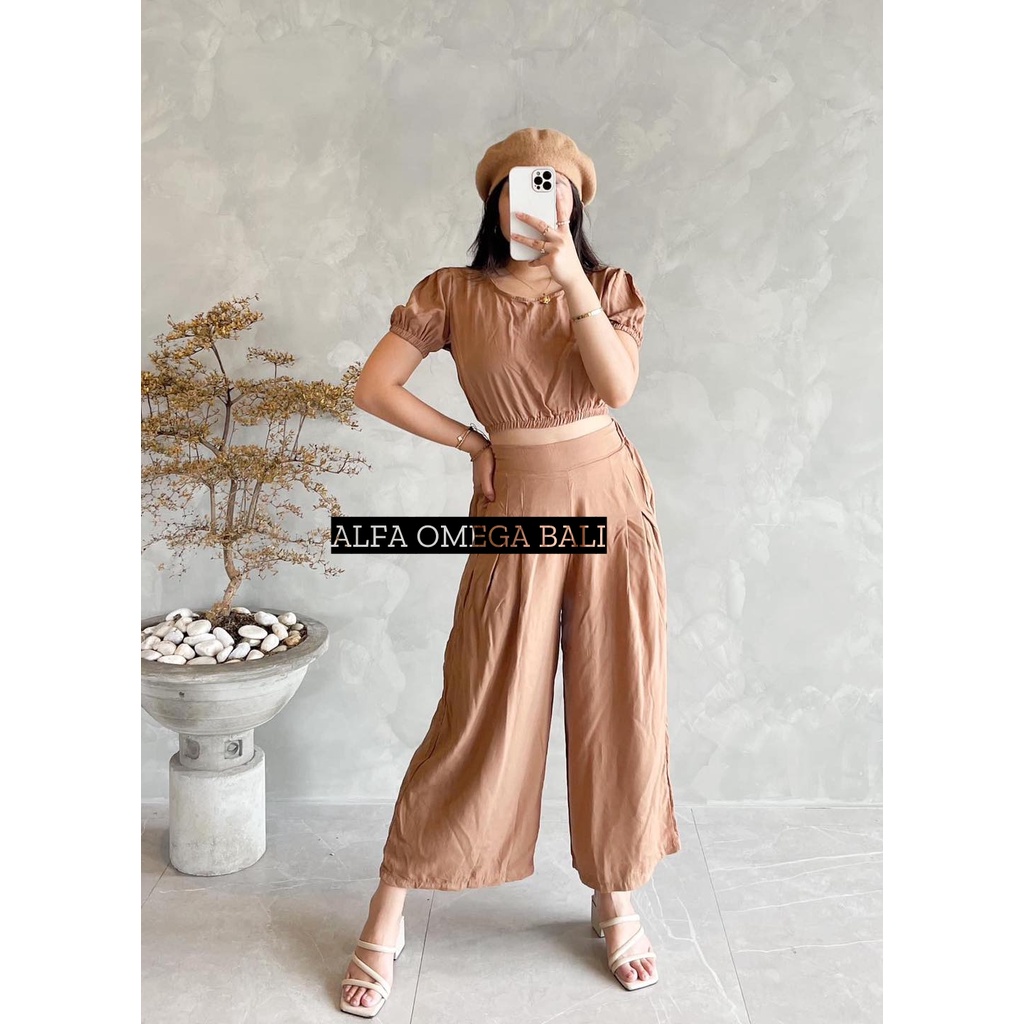 ALFA One Set Crop Baloon Wanita PROMO!