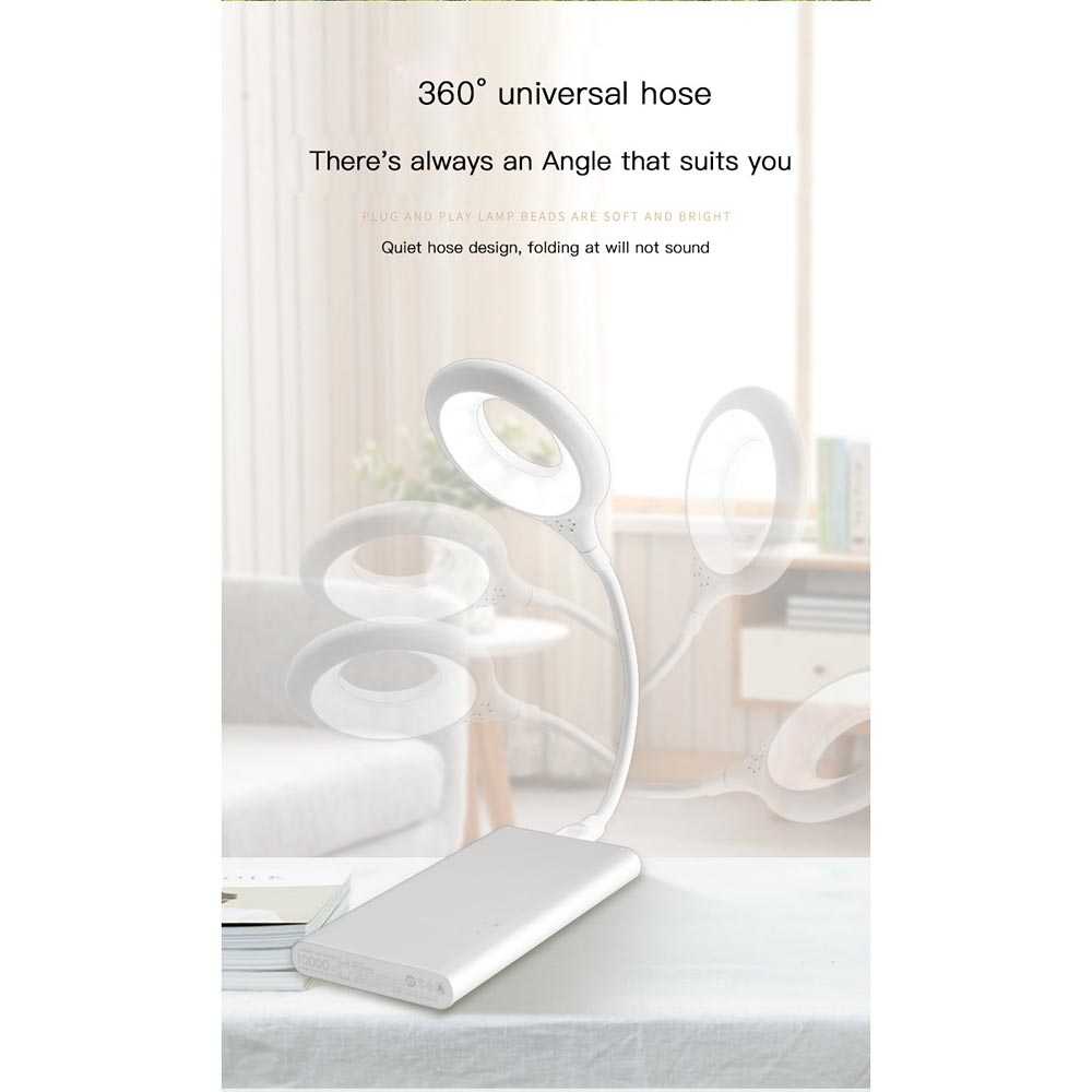 Homecreativez Lampu Baca Belajar LED USB Plug Fleksibel