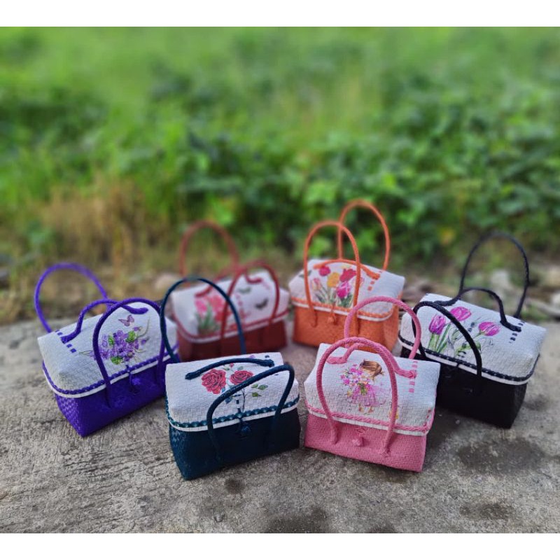 tas aban / tenong jali decopage free nama/ tas anyaman