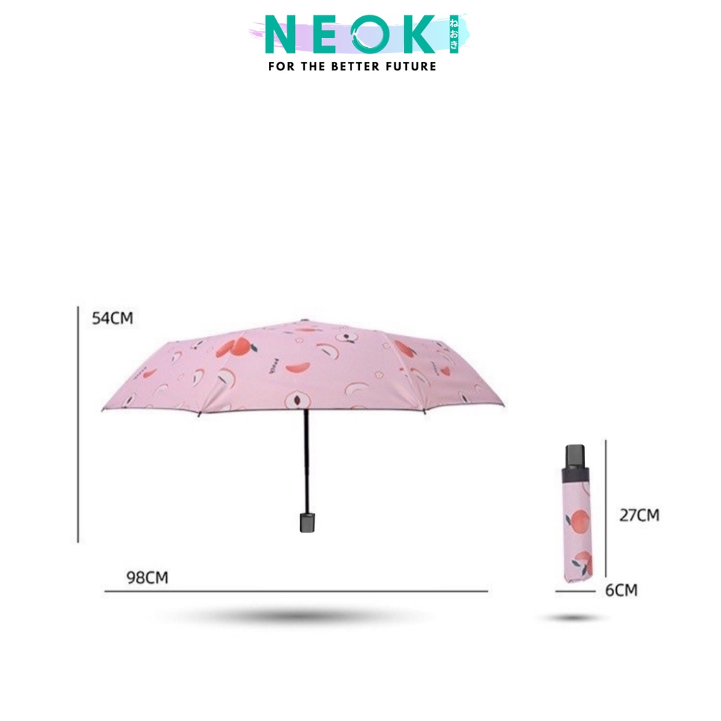 Payung Lipat Anti Sinar UV Protection Magic Umbrella Fruit Pattern Motif Buah Fashionable NEOKI NUB01