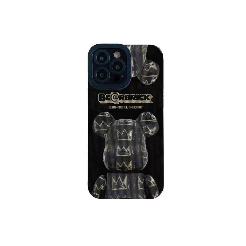 Ins Vertical Violent Bear Cocok Untuk Iphone14 14pro 14Plus 14prm iPhone 13 13pro 13prm iPhone 11 7Plus 8Plus Xr XS 12 Pro Max Empat Sudut Casing Ponsel Tahan Guncangan