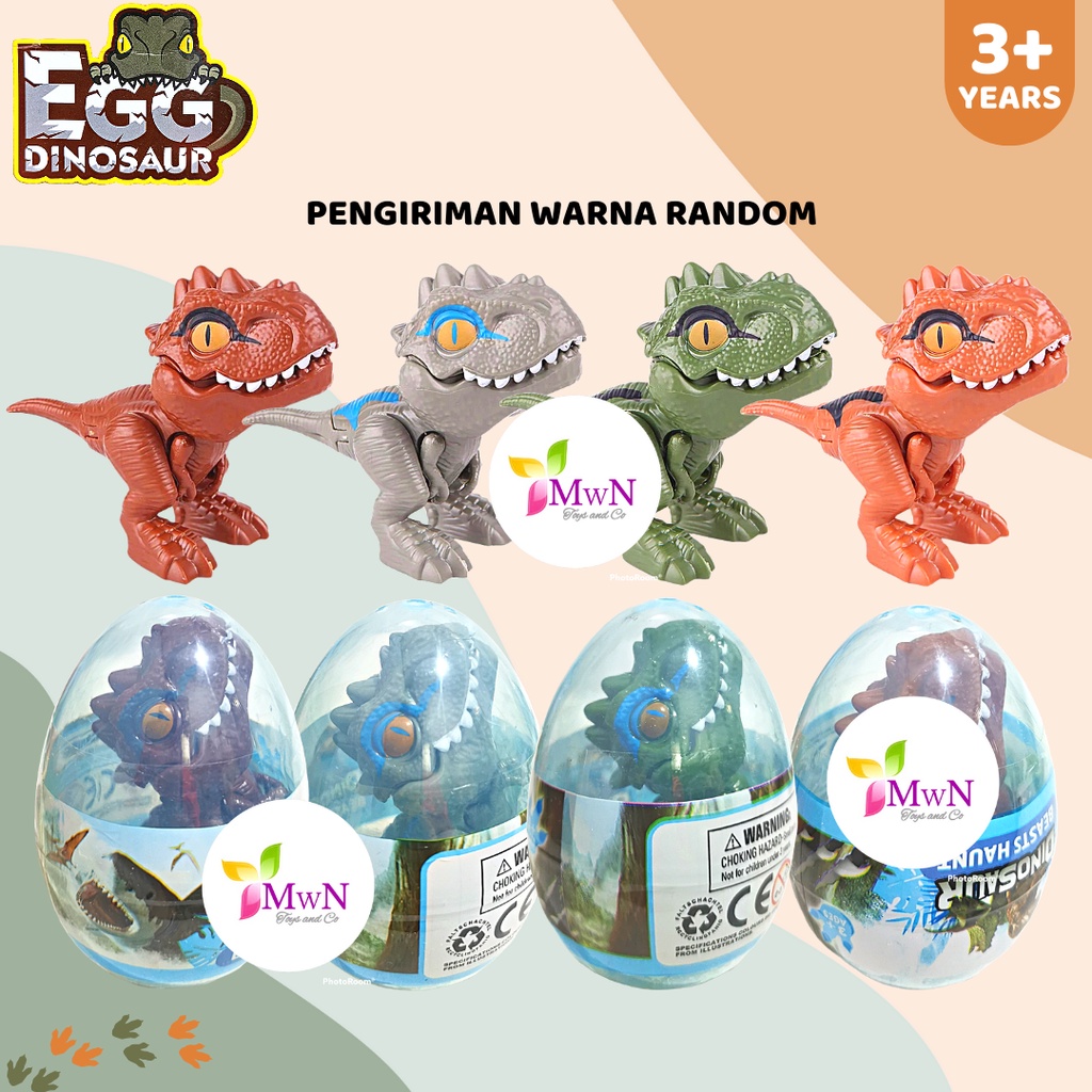 MWN Mainan Anak Dinosaur Egg Raptor Dino world figure